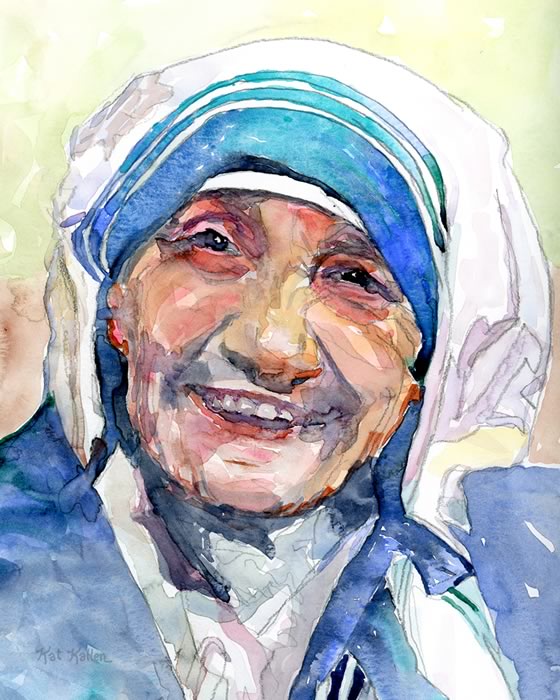 Portrait of Mother Theresa catholic art and gifts 